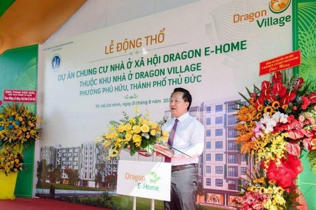 Ông Hoàng Tùng, Chủ tịch UBND TP. Thủ Đức mong muốn có thêm nhiều dự án như Dragon E-Home để nâng cao chất lượng cuộc sống người dân. Ảnh: PL.