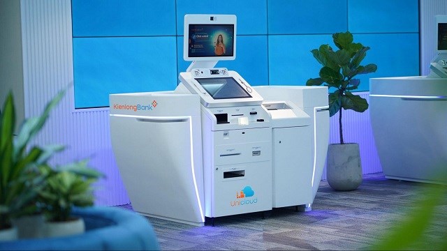 Hệ thống máy giao dịch ngân hàng thế hệ mới STM của KienlongBank. Ảnh: KSB.